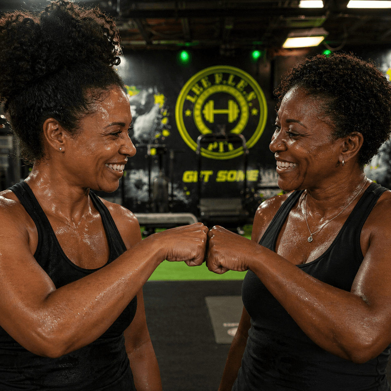 Two members finishing a BootCamp session together at THE F.I.T.T. PIT